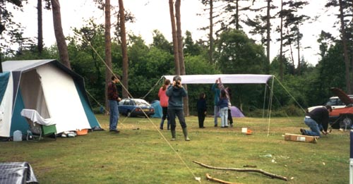 erecting
